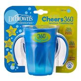 360 Tumbler Without Spout Blue With Handles 200ml
