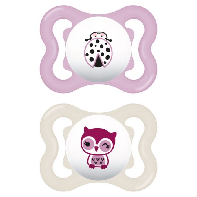 MAM Perfect Star Silicone Pacifier 0-2 Months 2 units (pink and